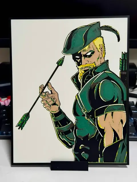 HueForge model: Green Arrow Miniforge by Strata Prints