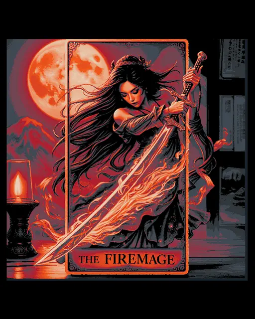 HueForge model: Flames of the Fire Mage - Part 2 of a 3 part series by BooneCo3d