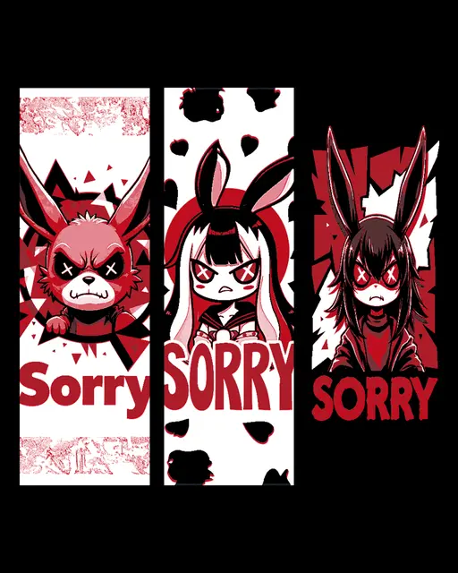 HueForge model: Say sorry even if you don't mean it - Set of bookmarks by BooneCo3d