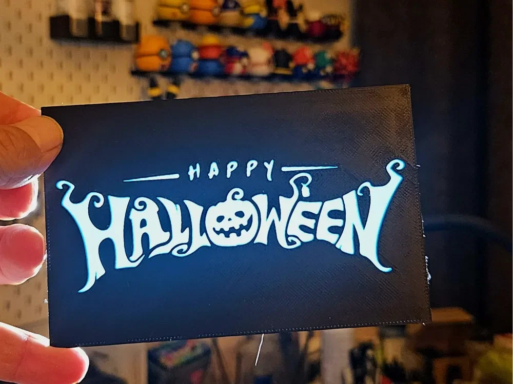 Halloween see-trough letters by Mano's 3d_Art HueForge model: Halloween see-trough letters by Mano's 3d_Art