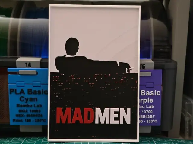 HueForge model: Mad Men Poster – Hueforge Art by Lumpy3D
