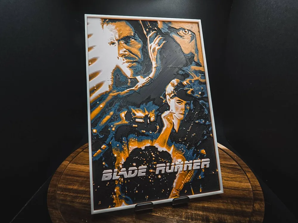 Blade Runner (Movie Poster - HueForge) by HugheCraft HueForge model: Blade Runner (Movie Poster - HueForge) by HugheCraft