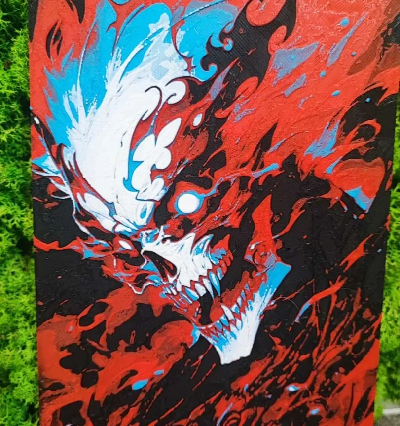Flame Skull by Garuda3D HueForge model: Flame Skull by Garuda3D