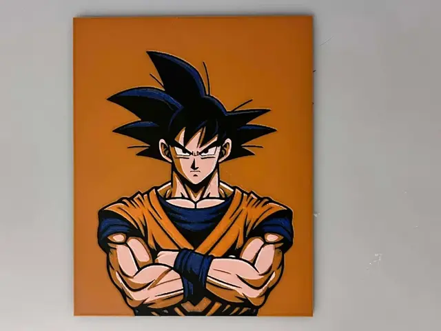 HueForge model: Dragon Ball Z Goku Arms Crossed by 3djd