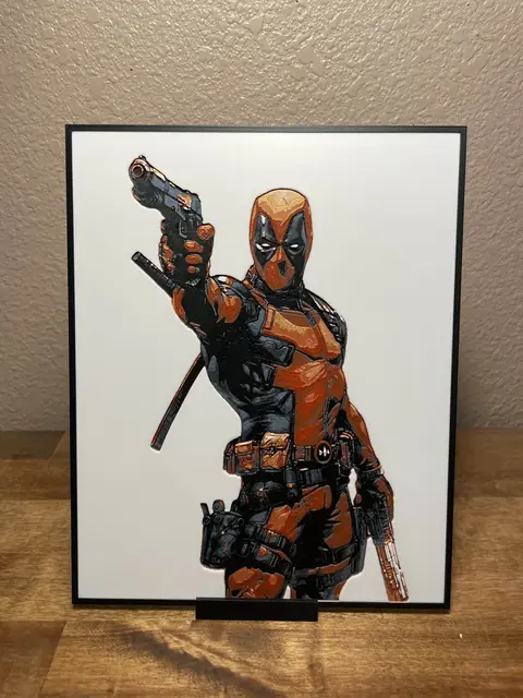 HueForge model: Deadpool by Cloudy Nostalgia