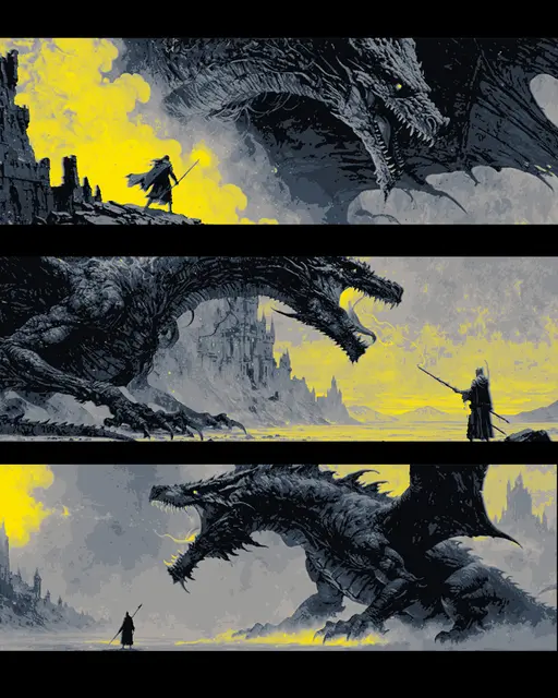 HueForge model: High Fantasy depictions of the great and all powerful dragon - Set of bookmarks by BooneCo3d