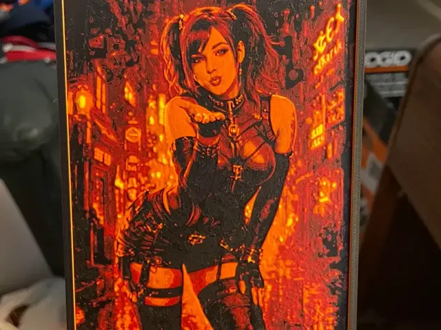 HueForge model: CyberPunk Woman V1 Hueforge by Advancedtechworldwide