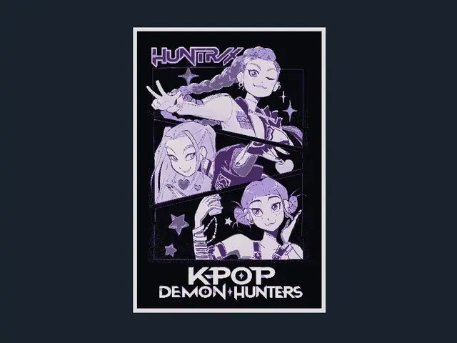 HueForge model: KPop Demon Hunters (Movie Poster - HueForge) by HugheCraft