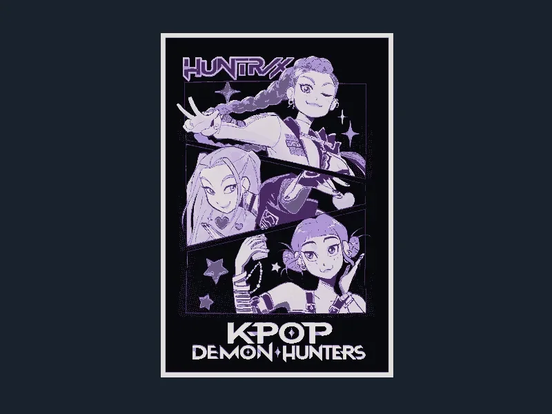 KPop Demon Hunters (Movie Poster - HueForge) by HugheCraft HueForge model: KPop Demon Hunters (Movie Poster - HueForge) by HugheCraft