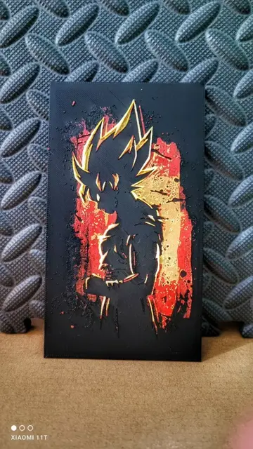 HueForge model: goku art hueforge by KO Additive Labo