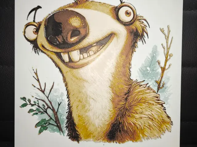 HueForge model: Sid the Sloth Ice Age by TheHueforgeLady