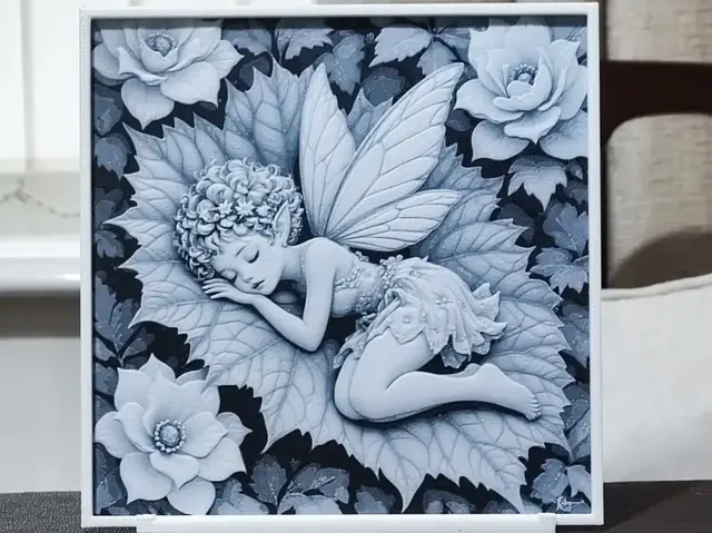 HueForge model: Sleepy Little Flower Fairy - HueForge 2 Color by BoDad