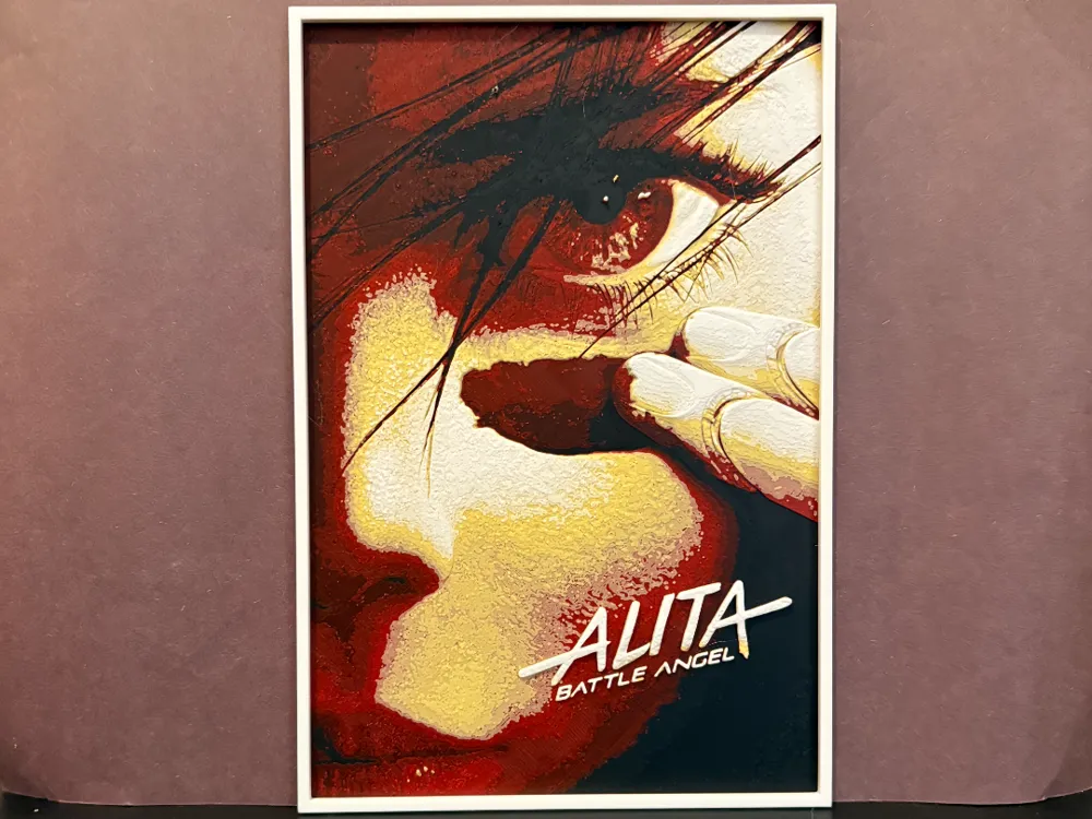 Alita Battle Angel Close Hueforge by Estiv HueForge model: Alita Battle Angel Close Hueforge by Estiv