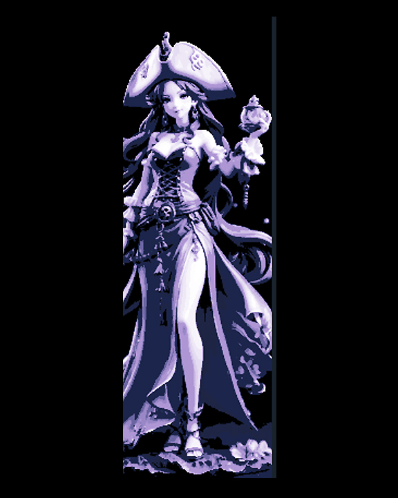 Images of an Anime Style Pirate Doll - Set of 3 Bookmarks by BooneCo3d HueForge model: Images of an Anime Style Pirate Doll - Set of 3 Bookmarks by BooneCo3d