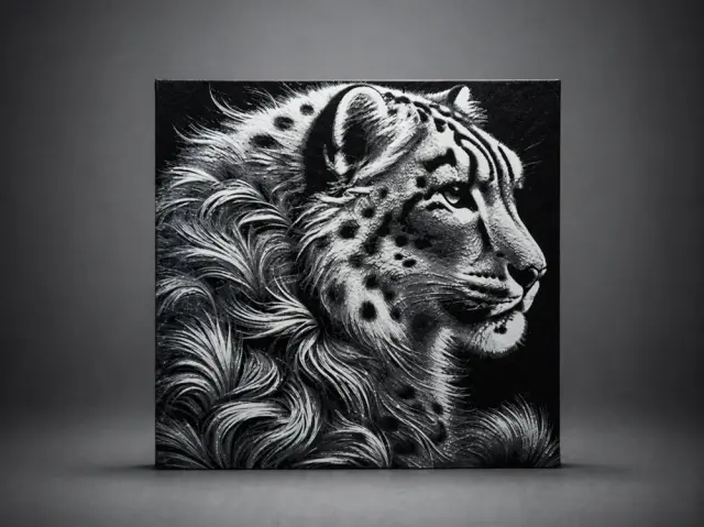 HueForge model: Snow leopard by Aleksandr