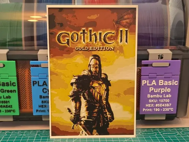 HueForge model: Gothic II Game Poster - Hueforge Art by Lumpy3D