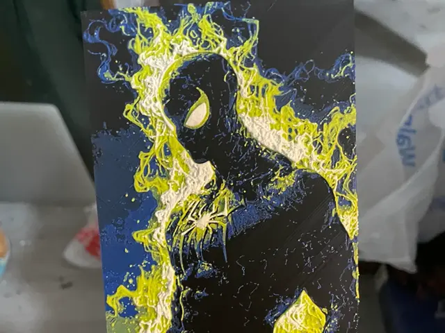 HueForge model: Spiderman on Fire Hueforge by Advancedtechworldwide