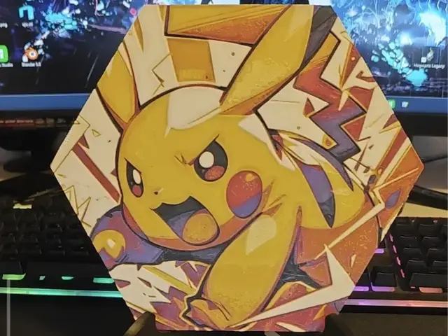 HueForge model: Hueforge Pikachu Pokemon honeycomb mode by JGz3DMaker