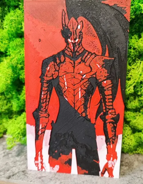 HueForge model: Igris the Red knight by Garuda3D