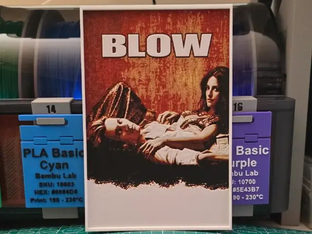HueForge model: Blow Movie Poster - Hueforge Art by Lumpy3D