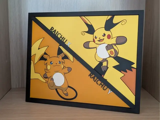 HueForge model: Raichu X Y Hueforge & Frame by Nextopia