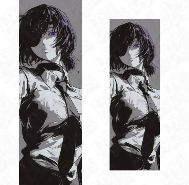 HueForge model: Himeno (Chainsaw Man) Fan Art Bookmarks by LoFi Layers