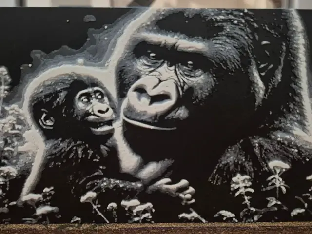 HueForge model: Gorilla and baby by Buntsta
