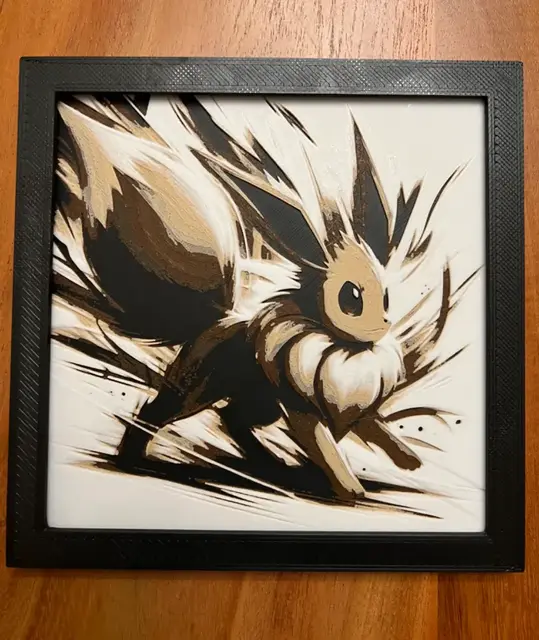 HueForge model: Eevee by JustBe 3D Printing