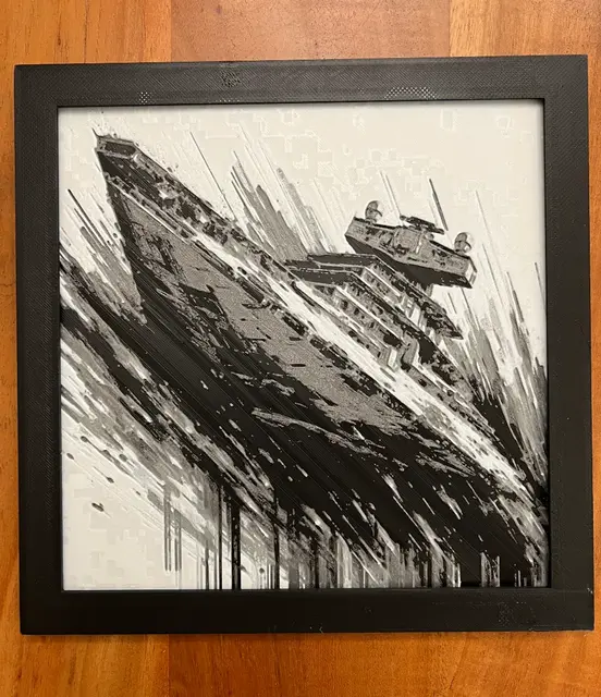 HueForge model: Star Destroyer by JustBe 3D Printing