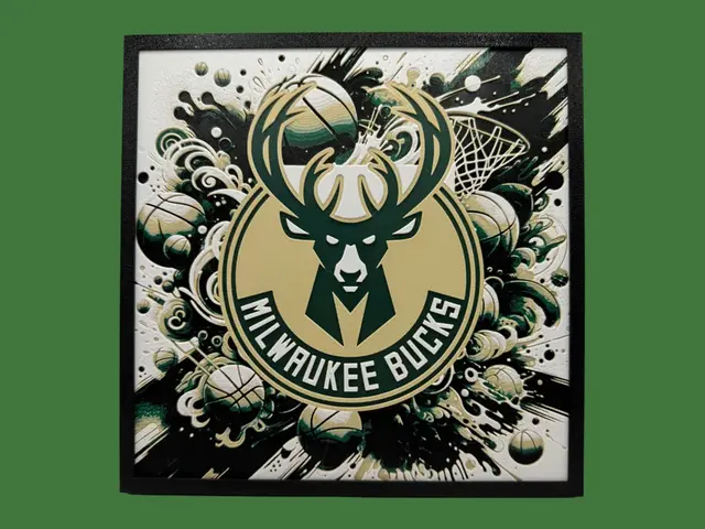 HueForge model: Milwaukee Bucks - NBA Hueforge by Canadian Gamer