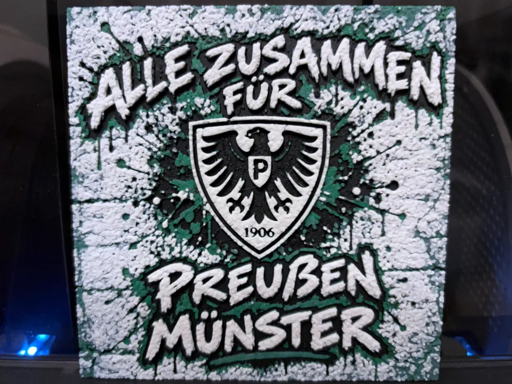 Preußen Münster 1906 Fanart Graffiti Hueforge by Reeftank&more HueForge model: Preußen Münster 1906 Fanart Graffiti Hueforge by Reeftank&more