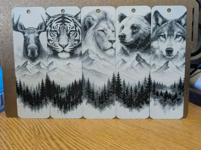 HueForge model: Scenic animal bookmark set of 5 by 3dGlow