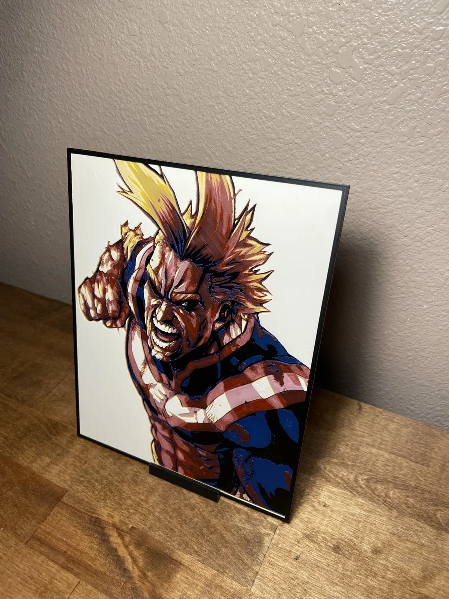 All Might - Damaged by Cloudy Nostalgia HueForge model: All Might - Damaged by Cloudy Nostalgia