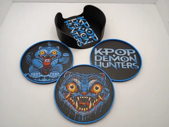 HueForge model: KPOP Demon Hunters, Derpy Coaster Set by 3djd