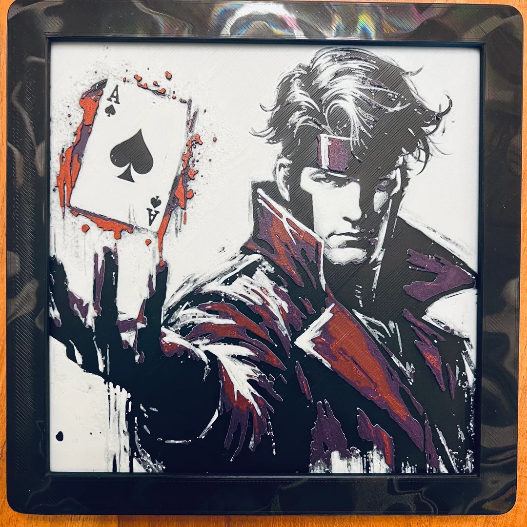 Gambit by JustBe 3D Printing HueForge model: Gambit by JustBe 3D Printing