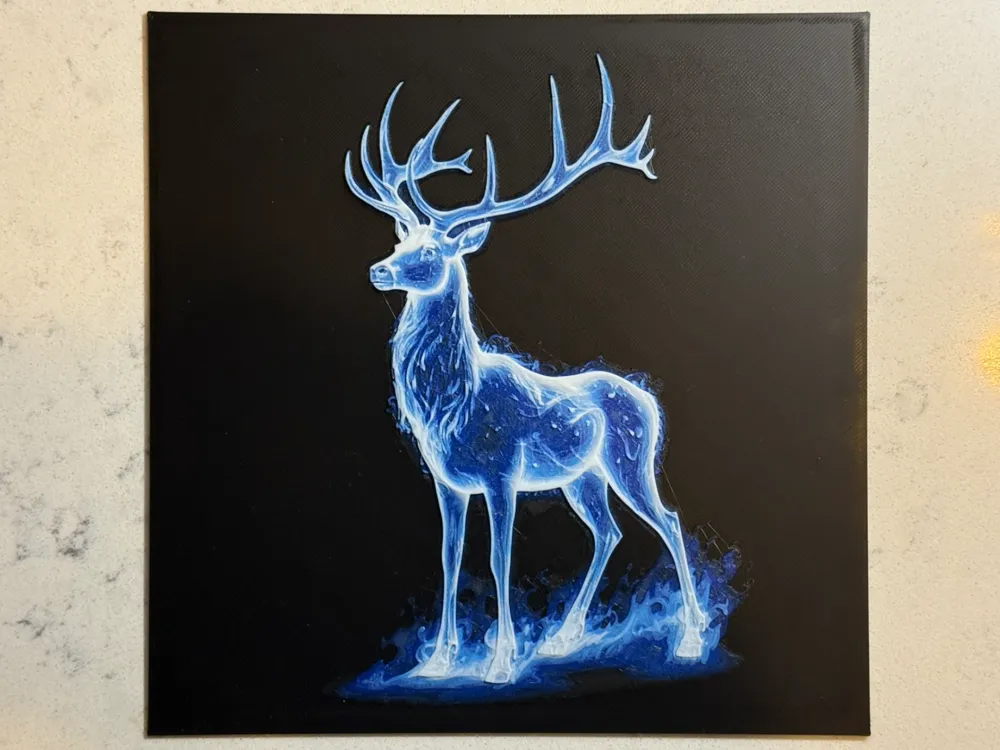HueForge - Magical Spirit Stag (4 Colors) by DadMakesStuff HueForge model: HueForge - Magical Spirit Stag (4 Colors) by DadMakesStuff