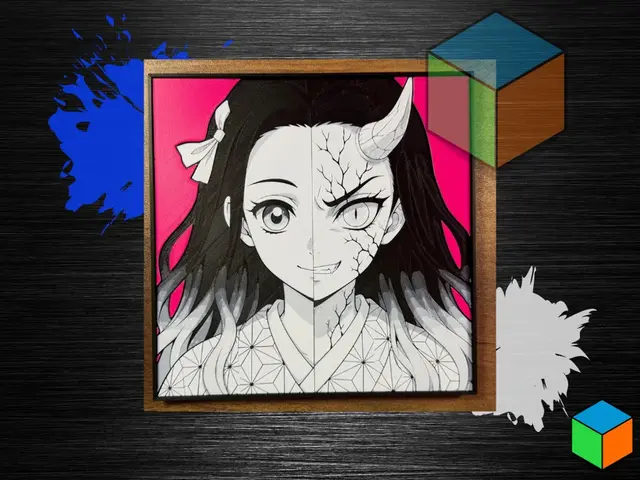 HueForge model: Nezuko Kamado — HueForge Wall Art by 3D Prints By Vic