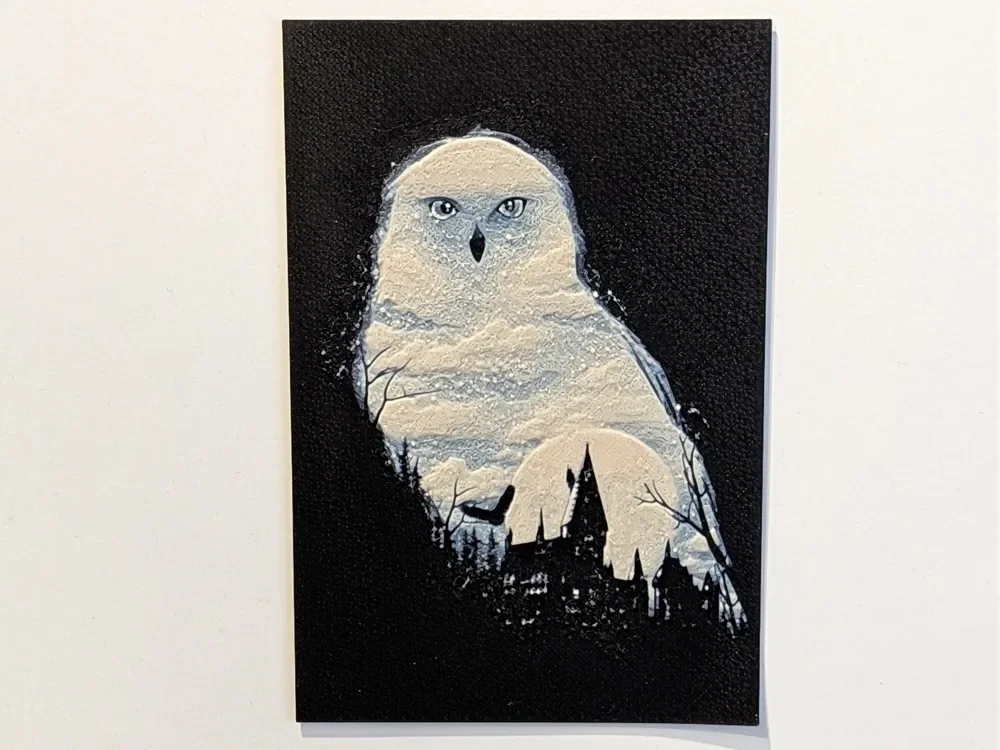 Magic in Layers: The Snowy Owl by suaimondi HueForge model: Magic in Layers: The Snowy Owl by suaimondi