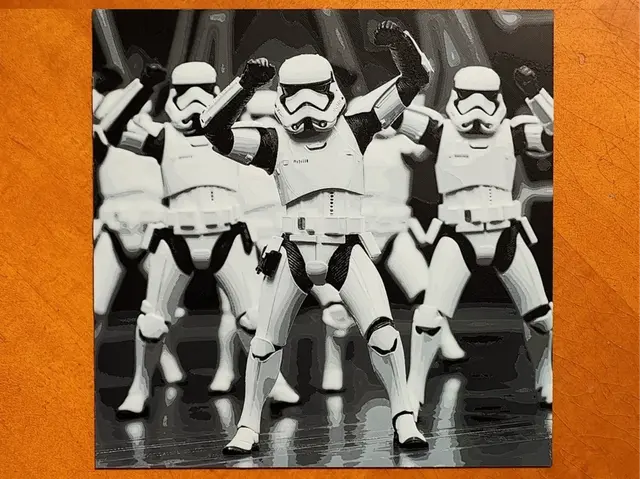 HueForge model: Dancing Stormtroopers - 3 Colours by Sarge
