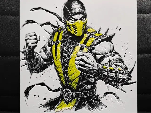 HueForge model: Scorpion Mortal Kombat by TheHueforgeLady