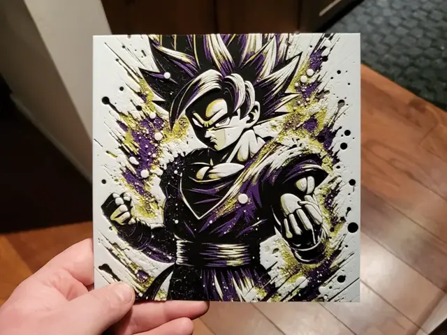 HueForge model: Graffiti Teen Gohan Hueforge by 3Ree Printing