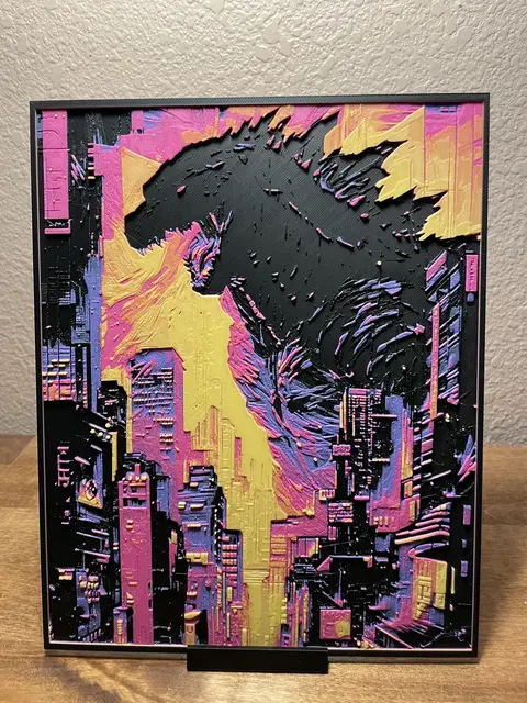 HueForge model: Godzilla - Sunset Colors by Cloudy Nostalgia