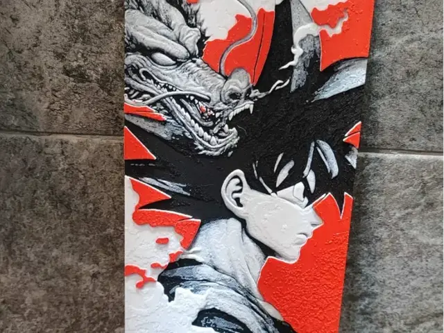HueForge model: Goku Art by Garuda3D