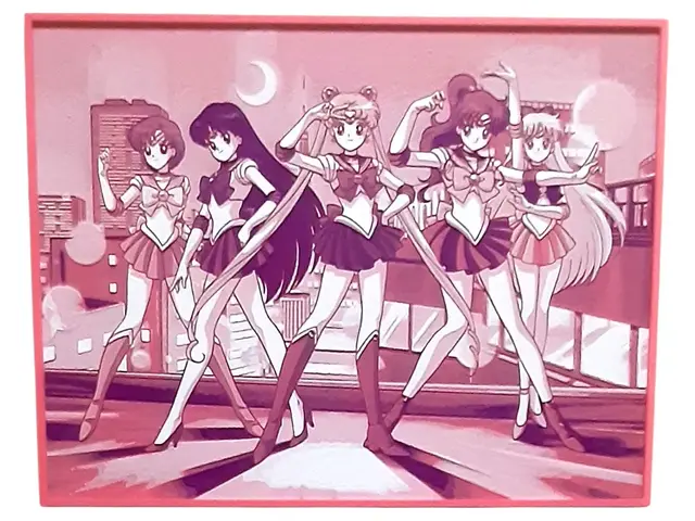 HueForge model: Sailor Scouts Hueforge Sailor Moon Anime Nineties by Elsie Moonshadow