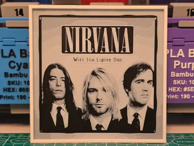 HueForge model: Nirvana "With the Lights Out" Album - Hueforge Art by Lumpy3D