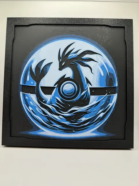 HueForge model: Lugia - Pokeball Hueforge by Canadian Gamer