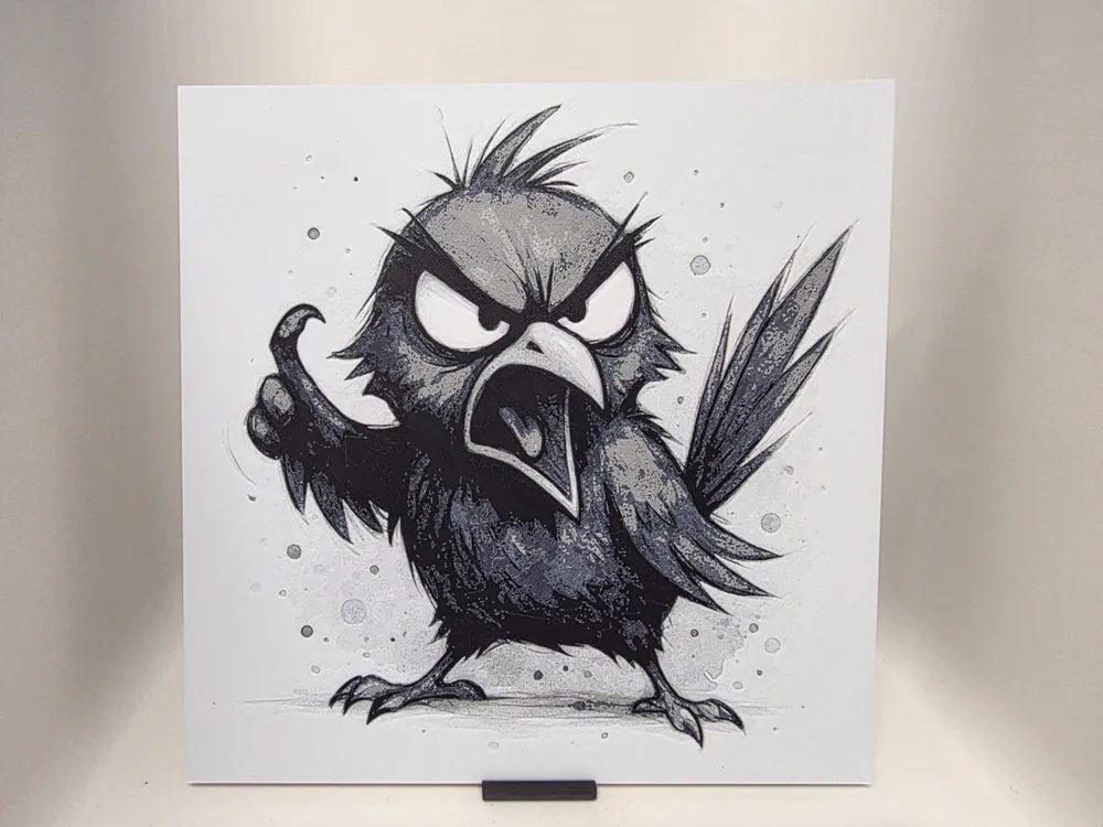 Loud-Mouthed Crow Hueforge by Morganja HueForge model: Loud-Mouthed Crow Hueforge by Morganja