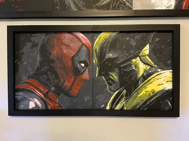 HueForge model: Deadpool & Wolverine Hueforge by Hey Ben