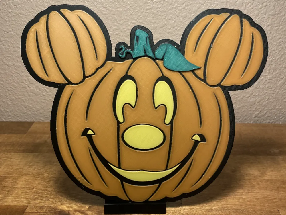 Hueforge - Disney - Mickey Jack O Lantern by Cloudy Nostalgia HueForge model: Hueforge - Disney - Mickey Jack O Lantern by Cloudy Nostalgia