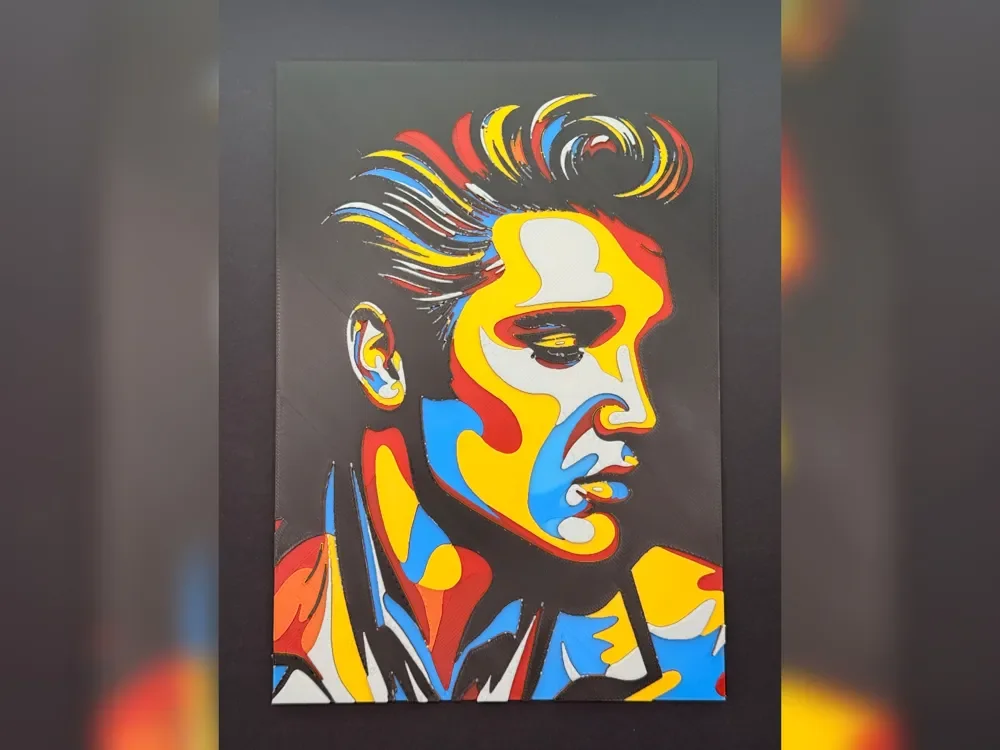 Elvis Pop Art HueForge Print by Thadius HueForge model: Elvis Pop Art HueForge Print by Thadius